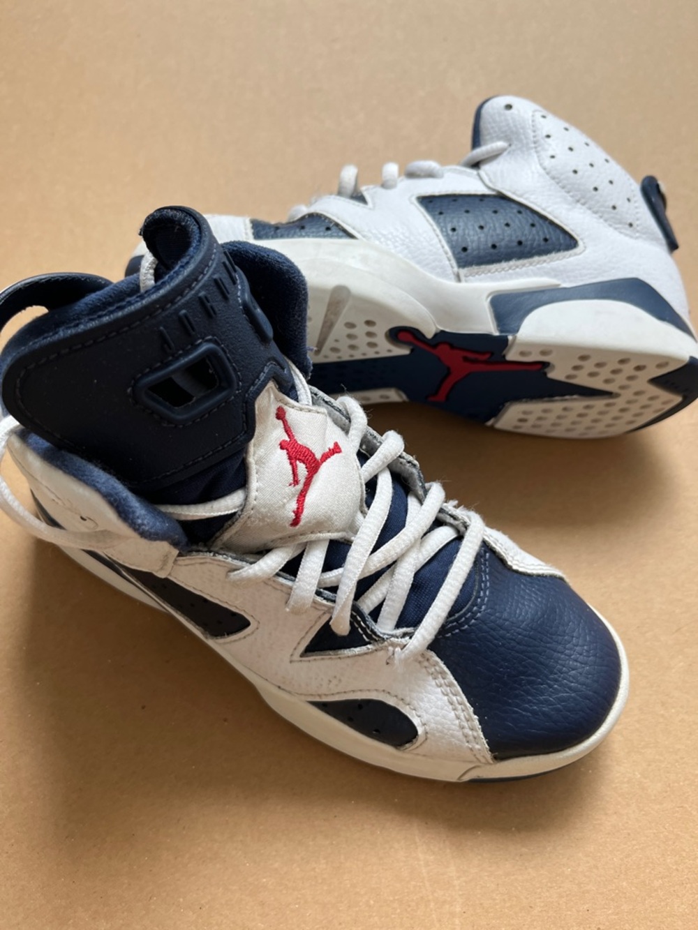 Air Jordan 6 Retro Olympic 2024 Kids Sneakers Size 1 Youth